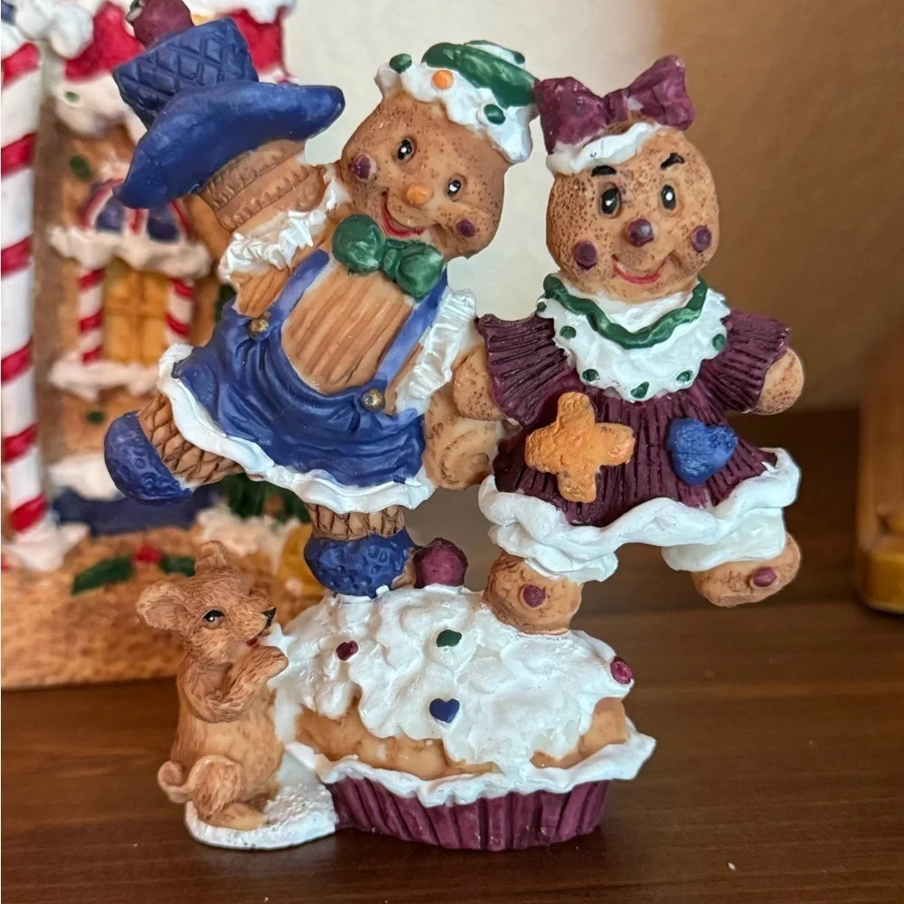 Vintage 3PC Gingerbread house set